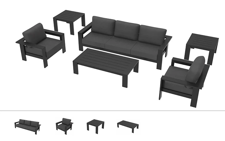 Aluminium Outdoor Corner Sofa