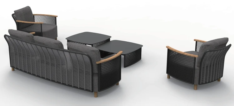 Aluminum Sofa With Tea Table
