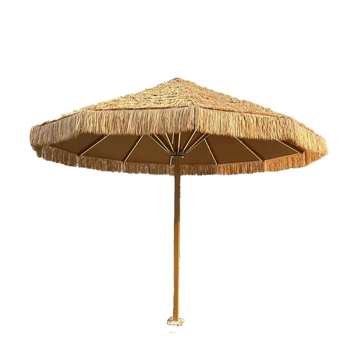 Straw Outdoor Sunshade Umbrella