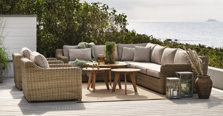 Woven Rattan Sofa